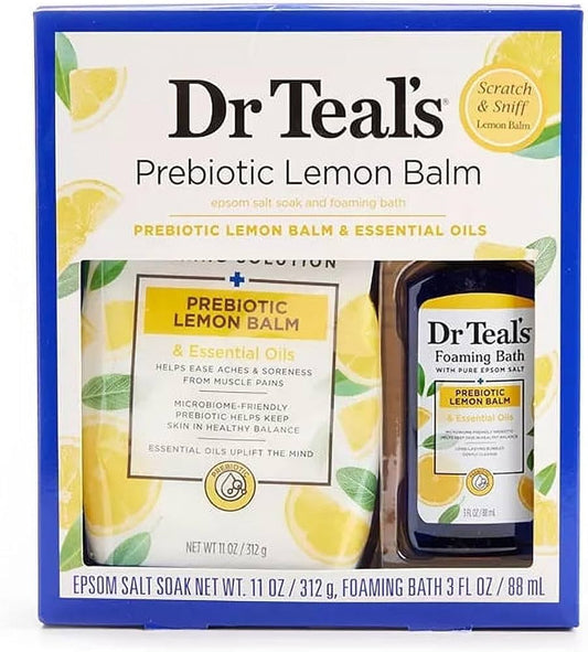 Dr. Teal's Prebiotic Lemon Balm Pure Epsom Salt Soak with Essential Oils For Sale