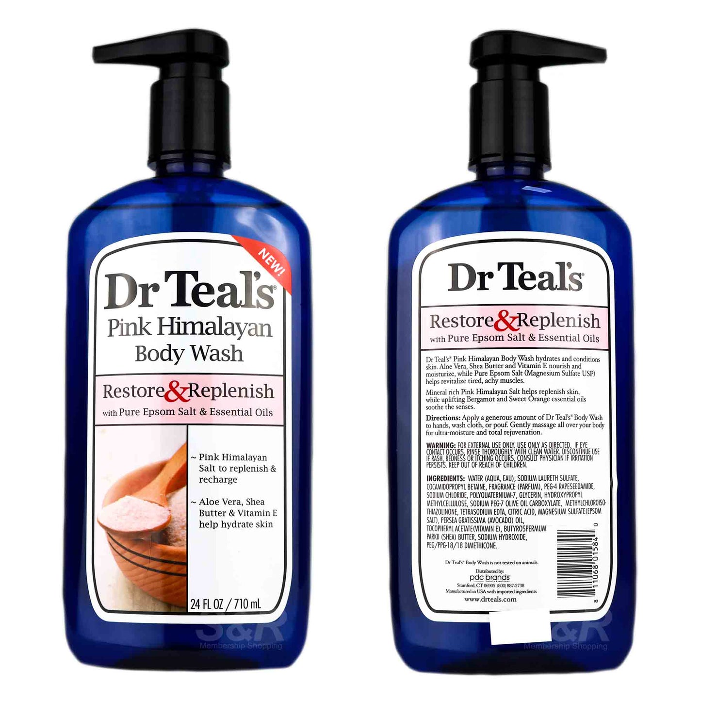 Dr. Teal's Restore & Replenish Foaming Bath with Pink Himalayan Salt For Sale