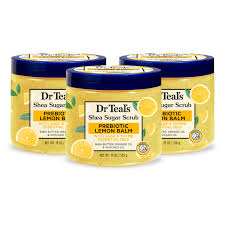 Dr. Teal's Shea Sugar Scrub with Prebiotic Lemon Balm & Essential Oils For Sale