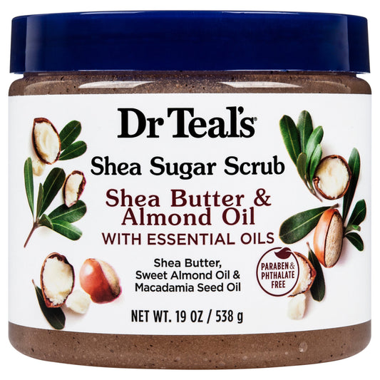 Dr. Teal's Shea Sugar Scrub with Shea Butter, Almond Oil, & Essential Oils For Sale